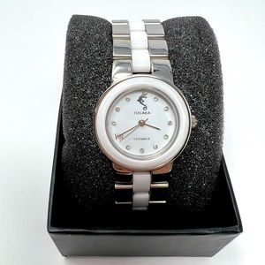 Ceramic and stainless steel watch by Tocara